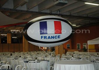 ballon rugby géant impression drapeau france
