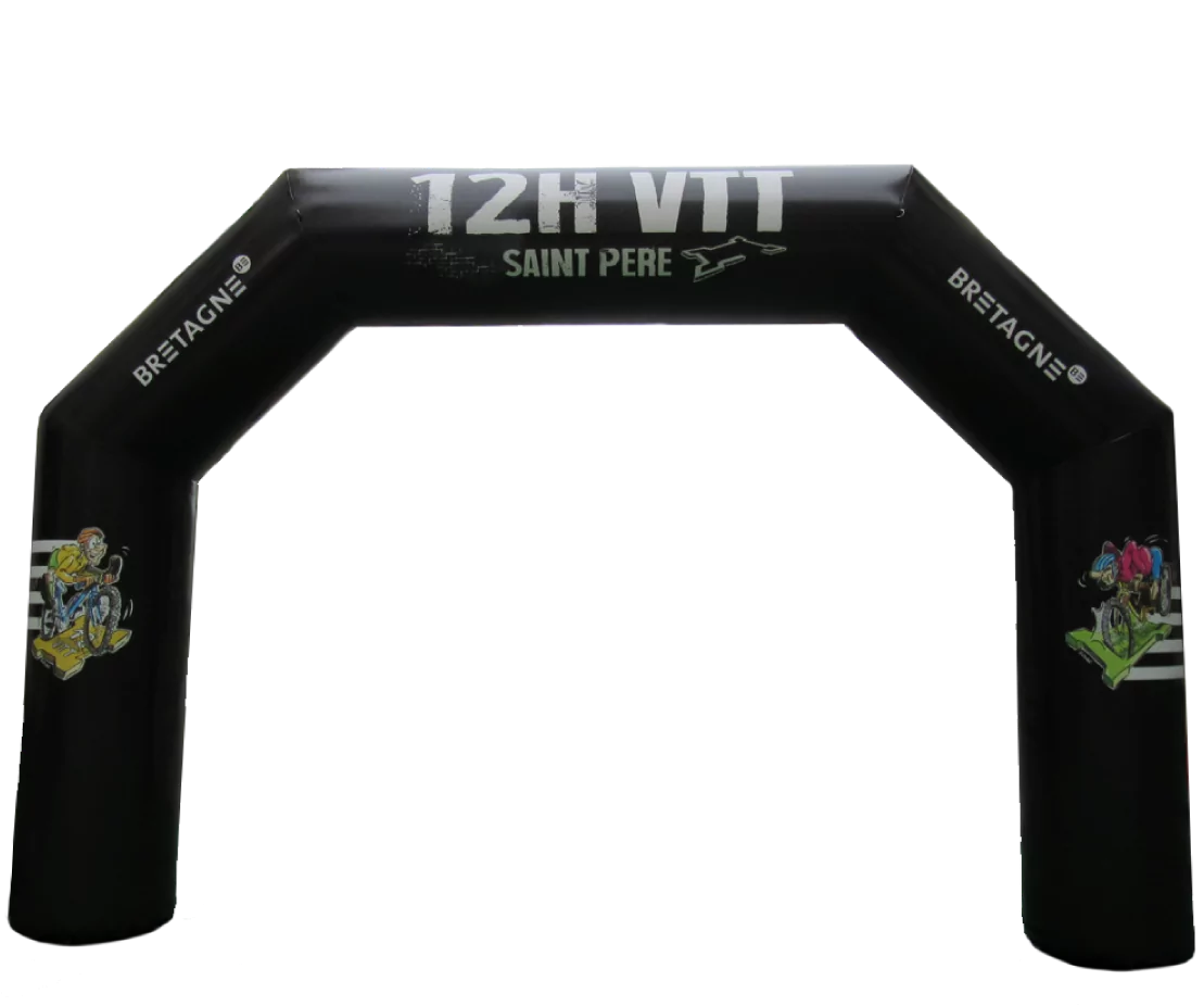 arche publicitaire 12h vtt arche de couleur noir 6m