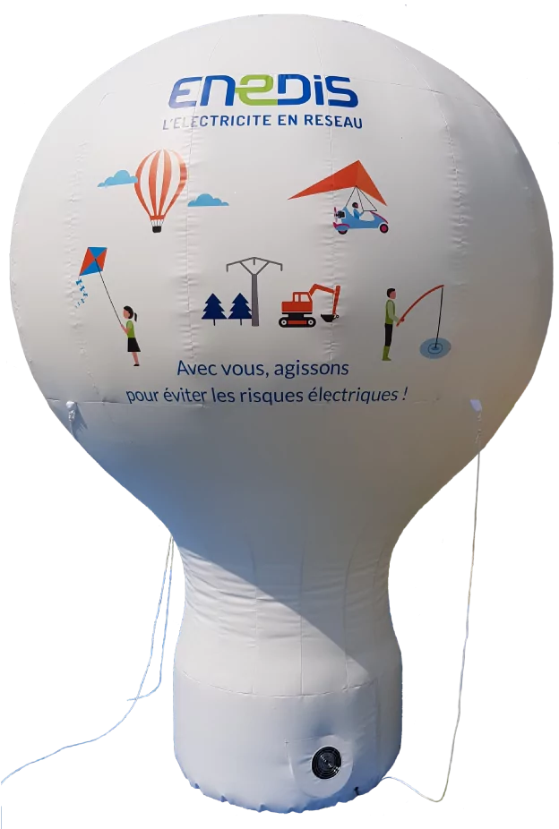 montgolfiere gonflable publicitaire enedis