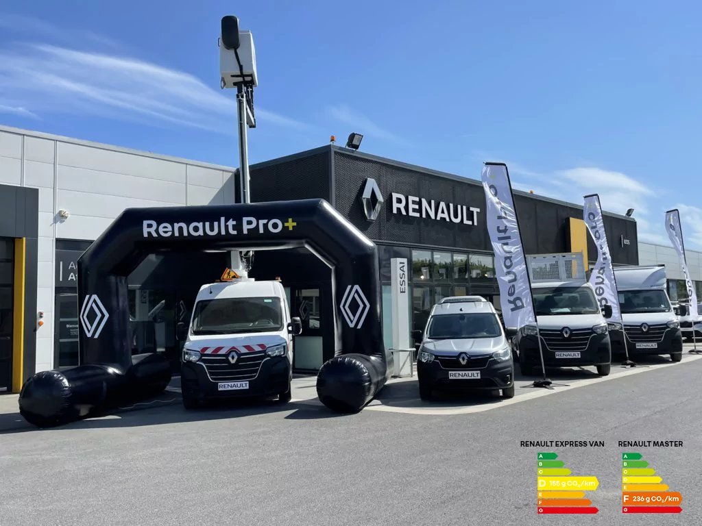 Autosphère renault Pro+, Arche publicitaire gonflable noir