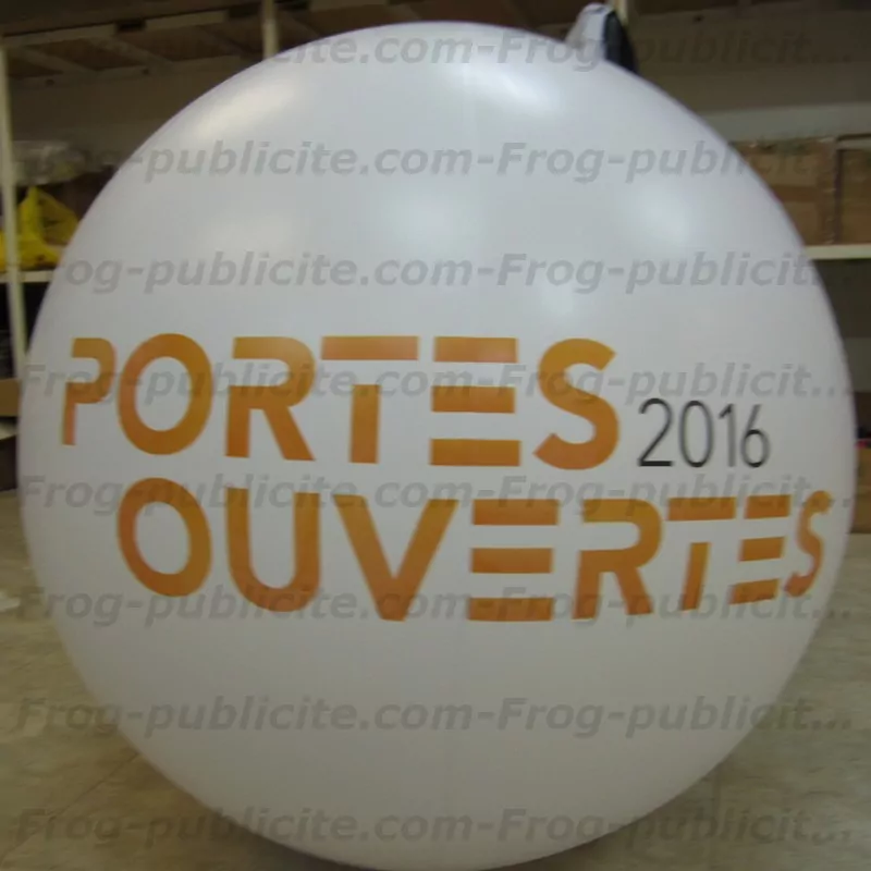 ballon publicitaire sur trepied lumineux isart, porte ouverte, blanc