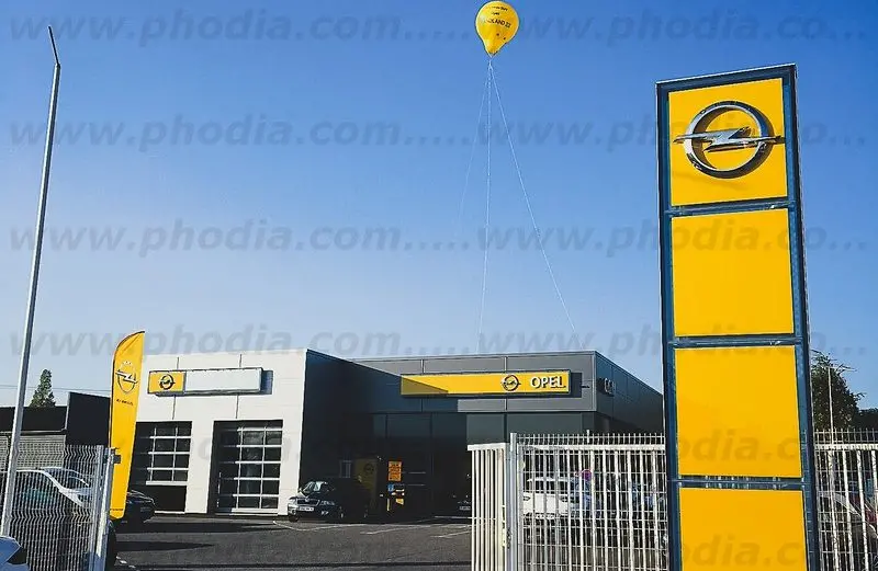 montgolfière hélium 3m opel, jaune,