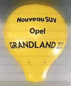 montgolfière hélium 3m opel, jaune