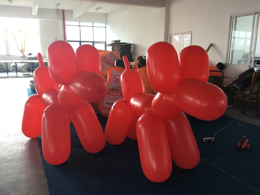 plv chien en ballon, rouge, ludi planet