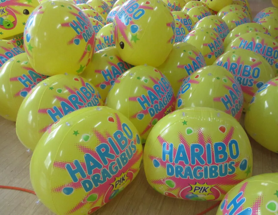 PLV HARIBO, bonbon, jaune gonflable