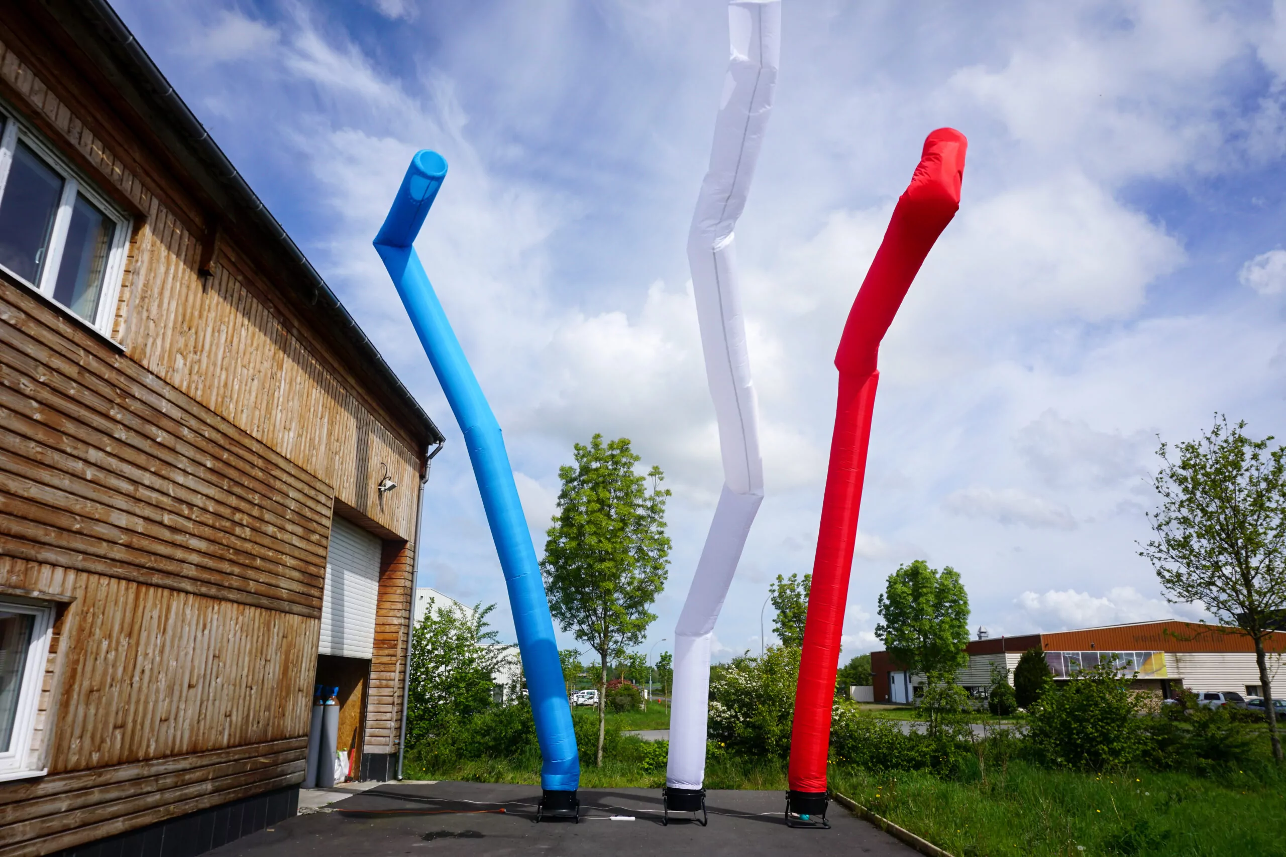 skydancers bleu blanc rouge, publicitaire