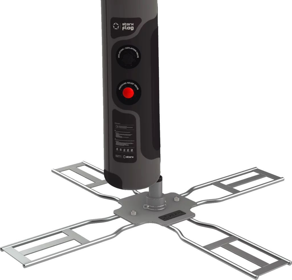 fixation sol rotative pour drapeau gonflable