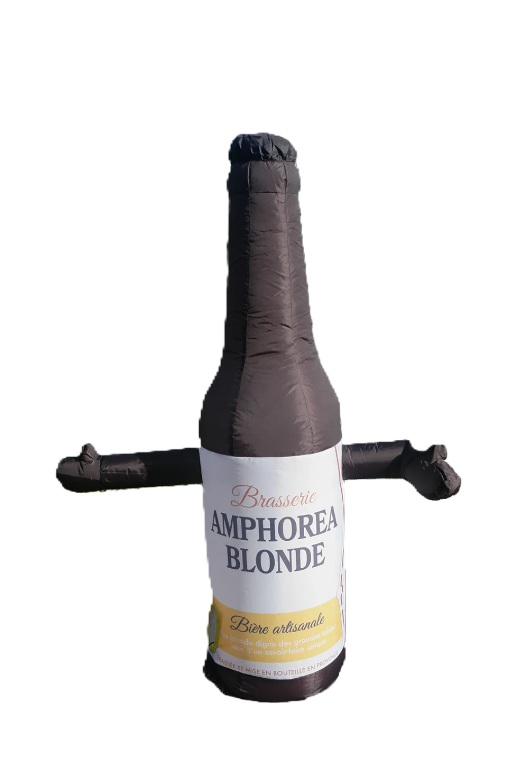 plv magasin biere geante avec des bras